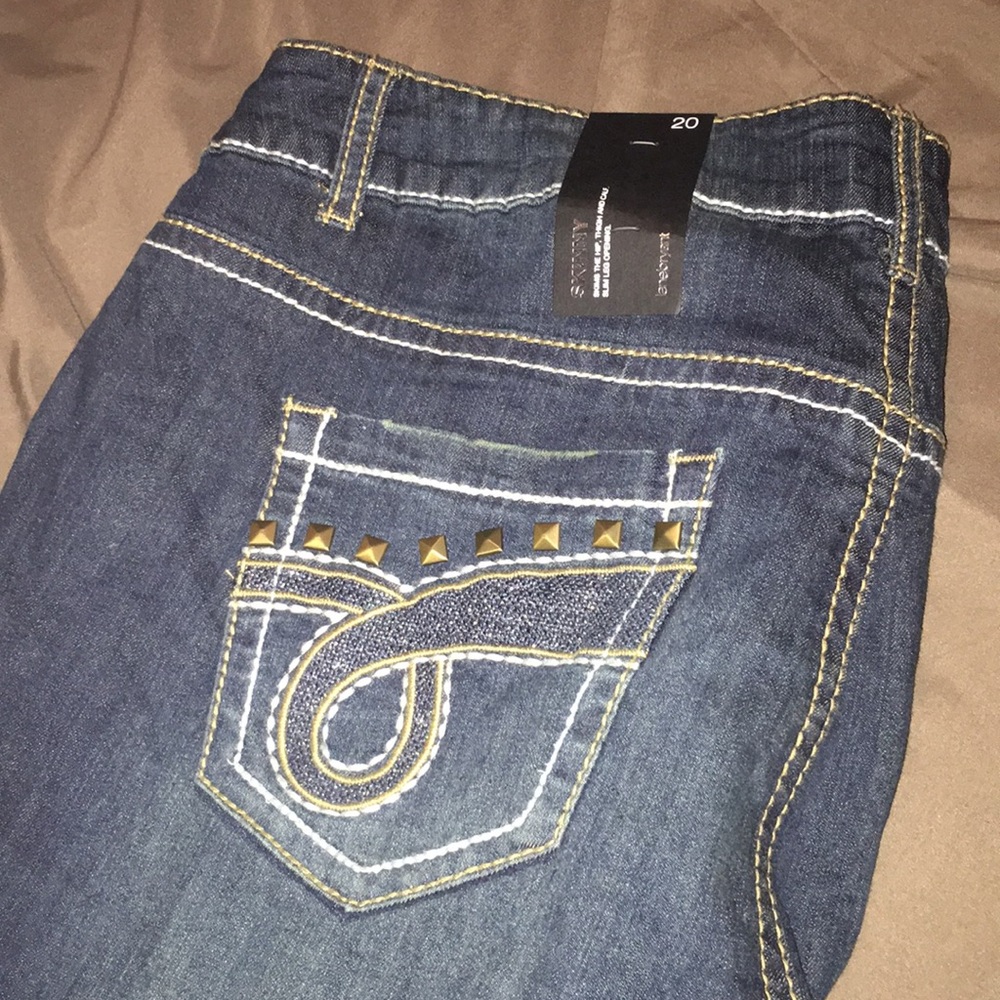 Bedazzled plus size skinny jeans